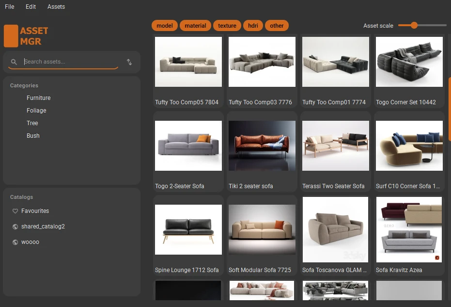 AssetMGR product screenshot